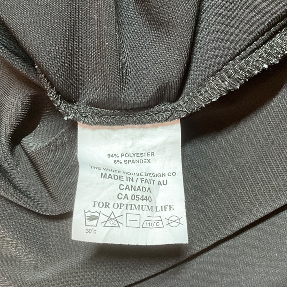 SYMPLI Black Mottled / Acid Wash Metallic Look Finish 3/4 Sleeve Top Sz 16 - Picture 8 of 9